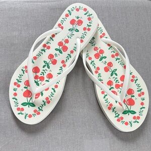 Old Navy Cherry Pattern Sandals - Red and Green on White Size 7